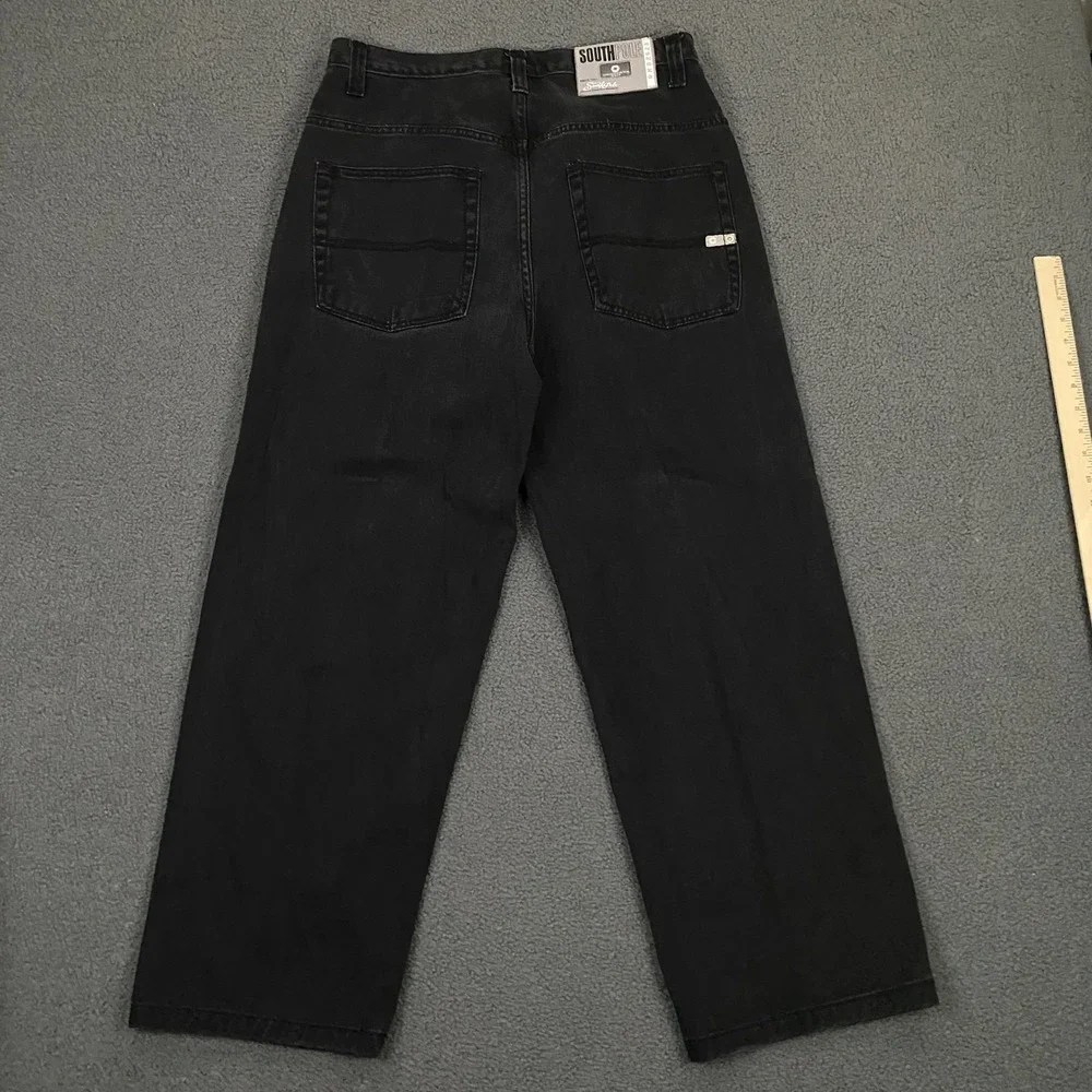Vintage Y2K SouthPole Jeans FITS 32x30 Black Baggy Relaxed Skater Silver Tab
